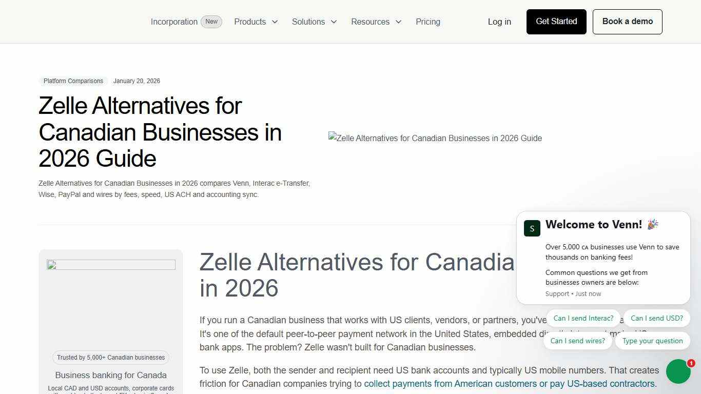 Zelle Alternatives for Canadian Businesses in 2026 Guide